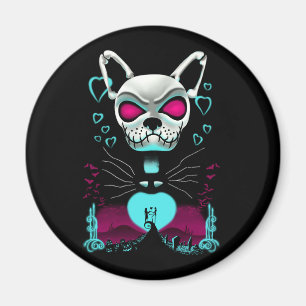 Franse buldog   Love Halloween pompoen cadeau Magneet