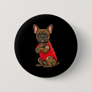 Franse buldog met getatoeëerde Franse buldog Ronde Button 5,7 Cm