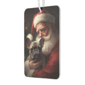 Franse buldog met sinterklaas feestelijke kerst luchtverfrisser (Links)