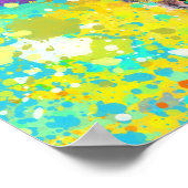 Franse buldog portret kunst omlijst poster (Hoek)