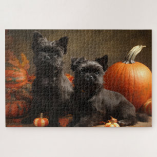 Franse buldog puppy herfst verrukking pompoen legpuzzel