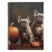 Franse buldog puppy herfst verrukking pompoen notitieboek (Voorkant)