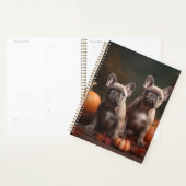 Franse buldog puppy herfst verrukking pompoen planner (Display)