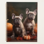 Franse buldog puppy herfst verrukking pompoen planner (Voorkant)