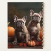 Franse buldog puppy herfst verrukking pompoen planner (Achterkant)