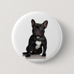 Franse Buldog Ronde Button 5,7 Cm