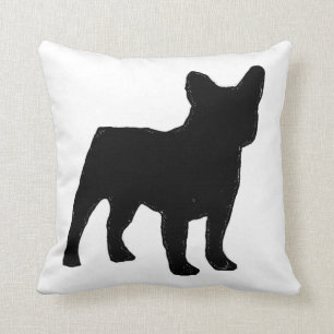 franse buldog silhouette pillow kussen