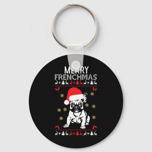 Franse buldog sleutelhanger (Voorkant)