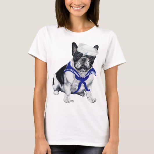Franse buldog zeiler t-shirt (Voorkant)