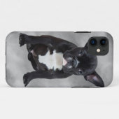 Franse buldog zittende Waterverf olieverfschilderi Case-Mate iPhone Case (Achterkant (horizontaal))