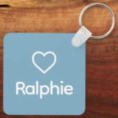 Franse bulldog aangepaste hondennaam regenboog fra sleutelhanger (Achterkant)