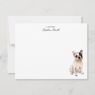 Franse Bulldog Aangepaste Platte Bedankbriefjes Bedankkaart