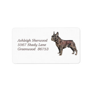 Franse Bulldog adreslabel Etiket