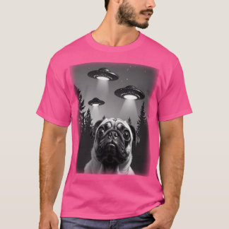 Franse Bulldog Alien ontvoeringen Selfie A Fun en  T-shirt