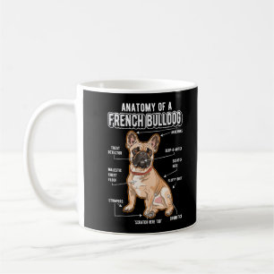 Franse Bulldog Anatomy Funny Dog Koffiemok