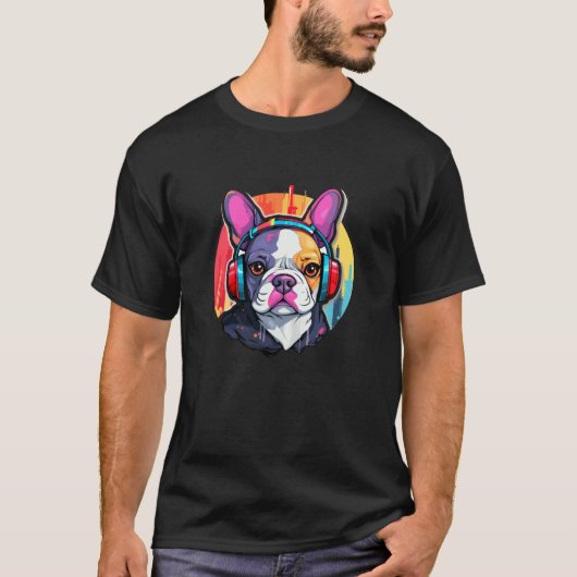 Franse Bulldog Animal World Pet Dog Loving Fun T-shirt (Voorkant)