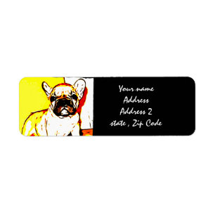 Franse Bulldog Art Etiket