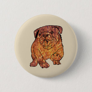 Franse Bulldog Art ronde badge Button 5,7 Cm