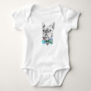 franse bulldog baby onsie romper