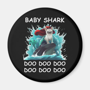 Franse Bulldog Baby Shark Doo Doo Doo Magneet