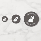 Franse Bulldog Baby shower grijs Confetti (Voorkanten)