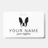 Franse bulldog badge (Back)