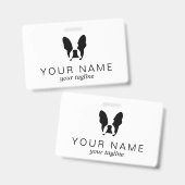 Franse bulldog badge (Front & Back)