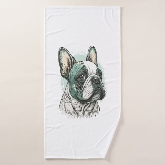 Franse bulldog badhanddoek (Badhanddoek)