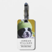 Franse Bulldog Bagagelabel (Achterkant verticaal)