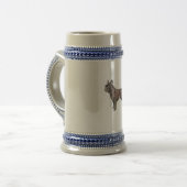 Franse Bulldog Beer Stein Bierpul (Voorkant links)