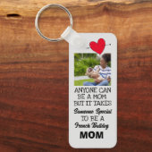 Franse Bulldog...Beste mam met dubbele zegen Sleutelhanger (Voorkant)