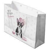 Franse Bulldog Birthday Groot Cadeauzakje (Voorkant Gekanteld)