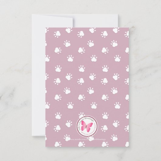 Franse Bulldog Birthday Hartelijk dank Kaart (Achterkant)