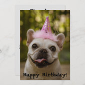 Franse Bulldog Birthday Kaart (Voorkant / Achterkant)