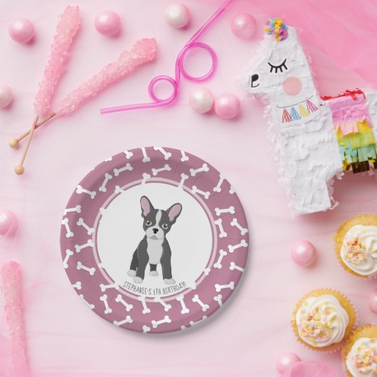 Franse Bulldog Birthday Papieren Bordje (Feest)