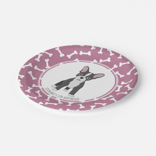 Franse Bulldog Birthday Papieren Bordje (Gekanteld)