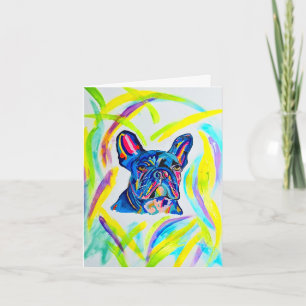 Franse Bulldog blanco wenskaart Kaart