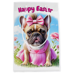 Franse Bulldog Bloemen Pasen Franse Bulldog Medium Cadeauzakje