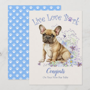 Franse Bulldog Bloemige Adoptie, Gotcha-dag Kaart