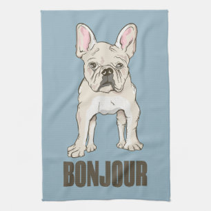 Franse Bulldog Bonjour Theedoek