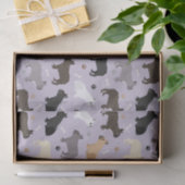 Franse Bulldog Botten en Paws Paars Tissuepapier (Geschenk)