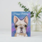 FRANSE BULLDOG  BRIEFKAART (Staand voorkant)