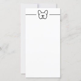 Franse Bulldog briefpapier notecard Bedankkaart
