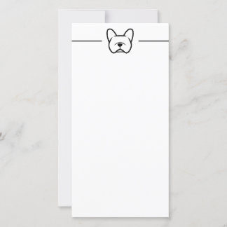 Franse Bulldog briefpapier notecard Bedankkaart