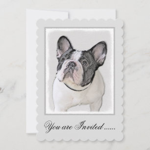 Franse Bulldog (Brindle Pied) - Schilderen - Dog A Kaart