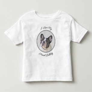 Franse Bulldog (Brindle Pied) - Schilderen - Dog A Kinder Shirts
