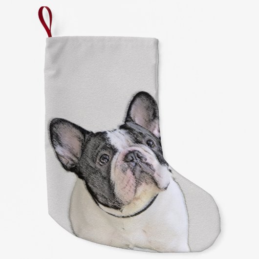 Franse Bulldog (Brindle Pied) - Schilderen - Dog A Kleine Kerstsok (Voorkant)
