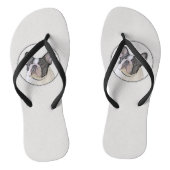 Franse Bulldog (Brindle Pied) - Schilderen - Dog A Teenslippers (Voetbed)