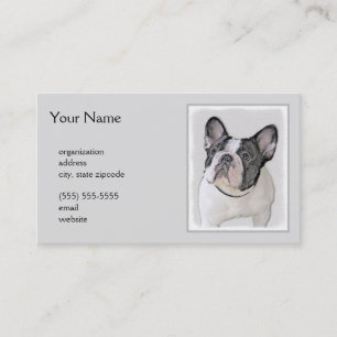 Franse Bulldog (Brindle Pied) - Schilderen - Dog A Visitekaartje