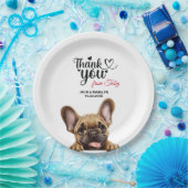 Franse Bulldog bruiloft dank u Papieren Bordje (Feest)
